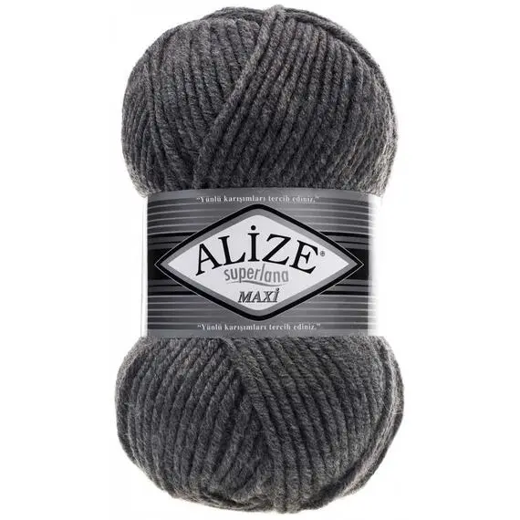 Alize Superlana Maxi - 182 серый меланж, Цвет: 182 серый меланж