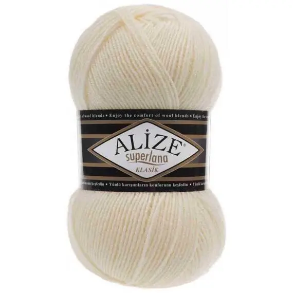 Alize Superlana klasik - 01 крем, Цвет: 01 крем