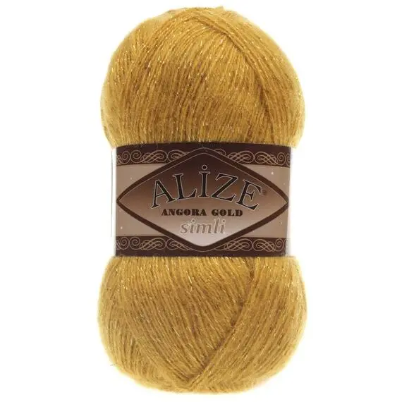 Alize Angora Gold simli - 2 шафран, Цвет: 2 шафран