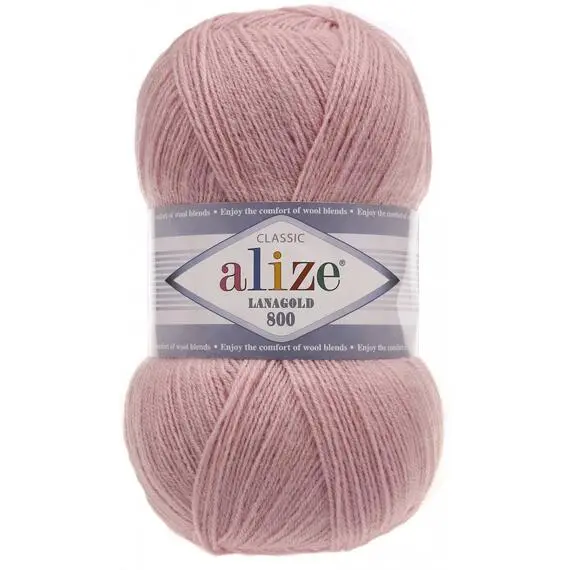 Alize Lanagold 800 - 161 Пудра, Цвет: 161 Пудра