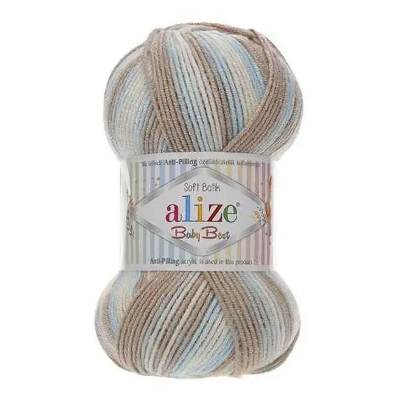 Alize Baby Best batik - 6657 бежево-голубой, Цвет: 6657 бежево-голубой