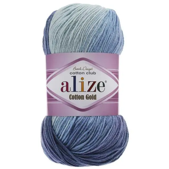 Alize Cotton Gold batik - 3299 син/голуб/бел, Цвет: 3299 син/голуб/бел