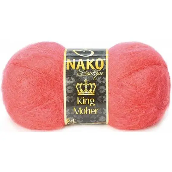 Nako King moher - 991 коралл, Цвет: 991 коралл