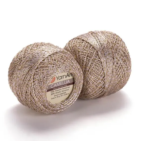 Yarnart Camellia - 430 белое золото, Цвет: 430 белое золото