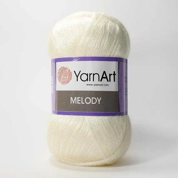 Yarnart Melody - 880 белый, Цвет: 880 белый