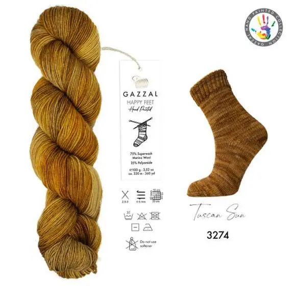 Gazzal Happy Feet - 3274 горчица принт, Цвет: 3274 горчица принт