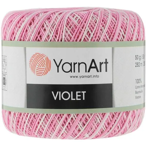 Yarnart Violet melange - 5338 роз/бел, Цвет: 5338 роз/бел