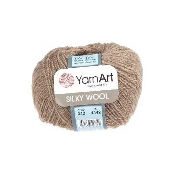 Yarnart Silky wool - 342 серо-бежевый, Цвет: 342 серо-бежевый