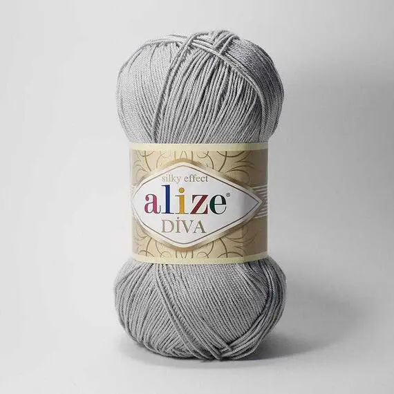 Alize Diva - 355 светло-серый, Цвет: 355 светло-серый
