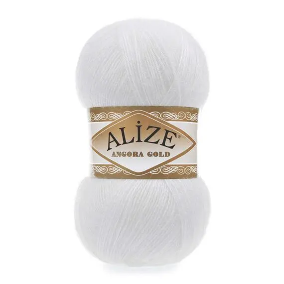 Alize Angora Gold - 55 белый, Цвет: 55 белый