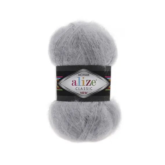 Alize Mohair Classic New - 21 серый, Цвет: 21 серый