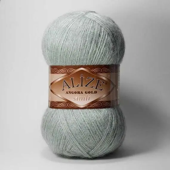 Alize Angora Gold simli - 515 серо-зеленый, Цвет: 515 серо-зеленый