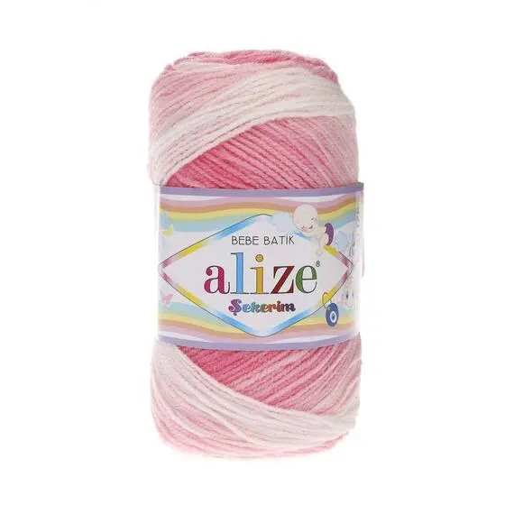 Alize Sekerim batik - 2126 роз/бел, Цвет: 2126 роз/бел