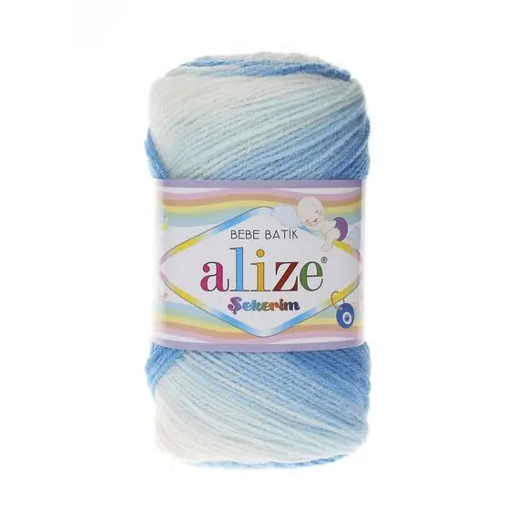 Alize Sekerim batik - 2130 бирюз/бел, Цвет: 2130 бирюз/бел