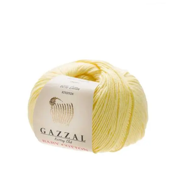 Gazzal Baby Cotton - 3413 св.желтый, Цвет: 3413 св.желтый