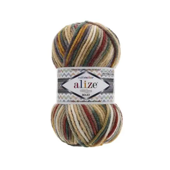 Alize Superlana Maxi multicolor - 52143 песочный, Цвет: 52143 песочный