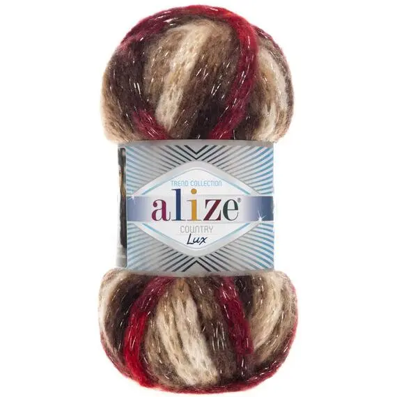 Alize Country Lux - 5470 красн/беж, Цвет: 5470 красн/беж