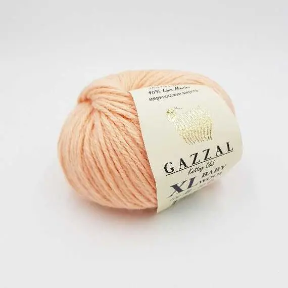 Gazzal Baby Wool XL - 834 персик, Цвет: 834 персик