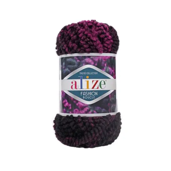 Alize Fashion Boucle - 5572 черн/лилов, Цвет: 5572 черн/лилов
