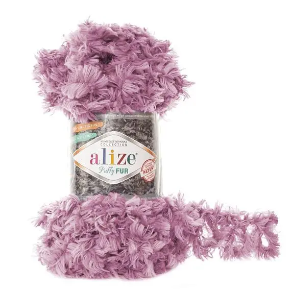Alize Puffy Fur - 6103 тем.розовый, Цвет: 6103 тем.розовый