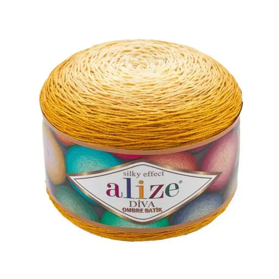 Alize Diva Ombre batik - 7358 канарейка, Цвет: 7358 канарейка