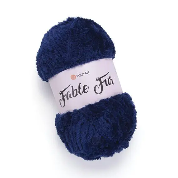 Yarnart Fable fur - 987 синий, Цвет: 987 синий