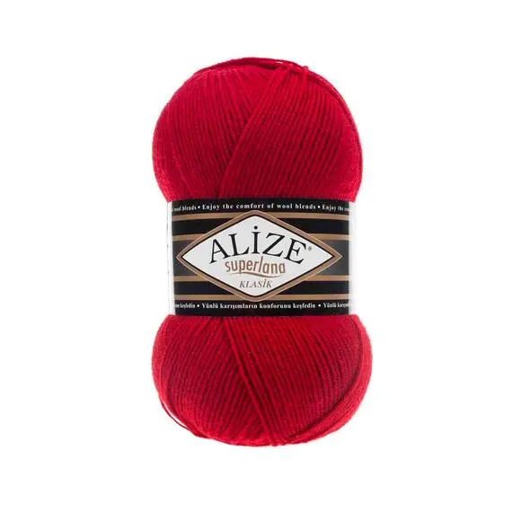 Alize Superlana klasik - 56 красный, Цвет: 56 красный