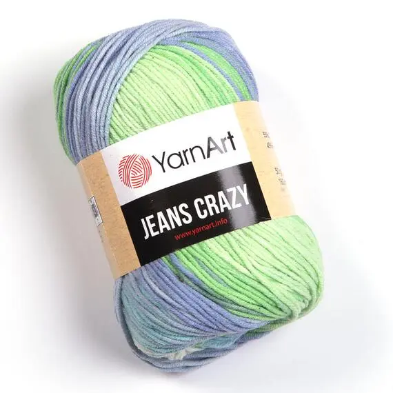 Yarnart Jeans crazy - 8208 салат/сероголубой, Цвет: 8208 салат/сероголубой