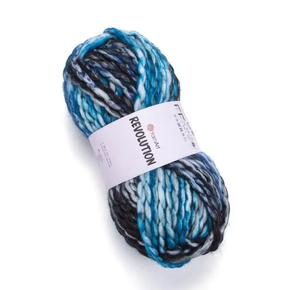 Yarnart Revolution - 1601 бирюзовый принт, Цвет: 1601 бирюзовый принт