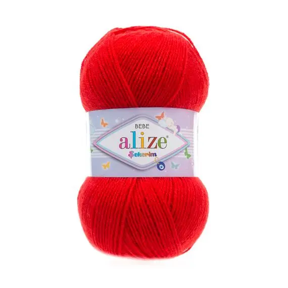 Alize Sekerim Bebe - 56 красный, Цвет: 56 красный