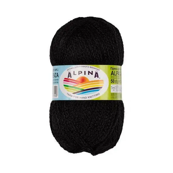 Alpina Alpaca Trenza - 02 (черный), Цвет: 02 (черный)