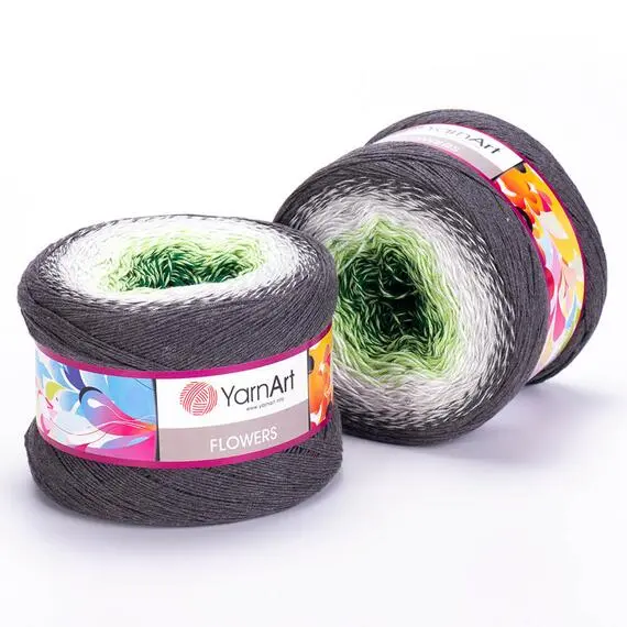 Yarnart Flowers - 291гр.аф/салат/зел, Цвет: 291гр.аф/салат/зел