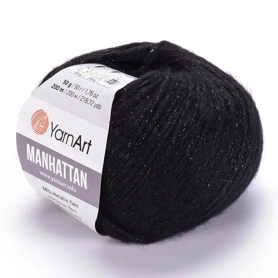 Yarnart Manhattan - 916 черный, Цвет: 916 черный