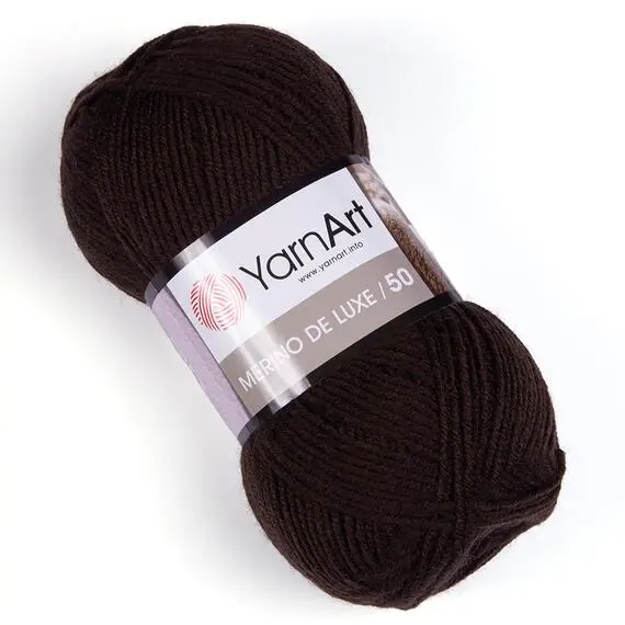 Yarnart Merino de luxe 50 - 116 коричневый, Цвет: 116 коричневый