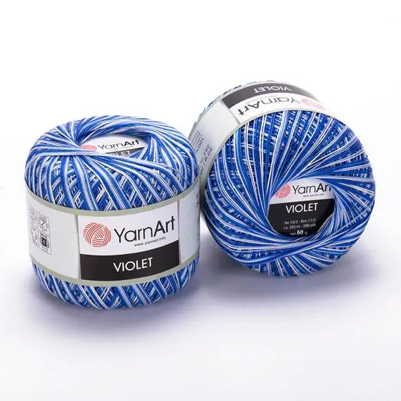 Yarnart Violet melange - 5355 гол/син/белый, Цвет: 5355 гол/син/белый