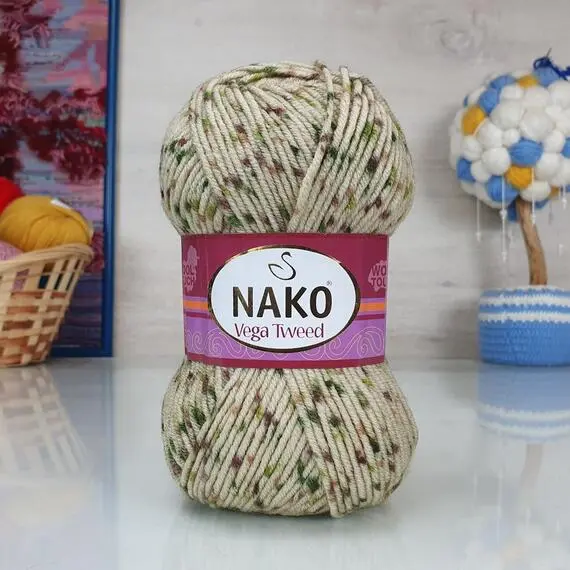 Nako Vega tweed - 31753 (лен принт), Цвет: 31753 (лен принт)