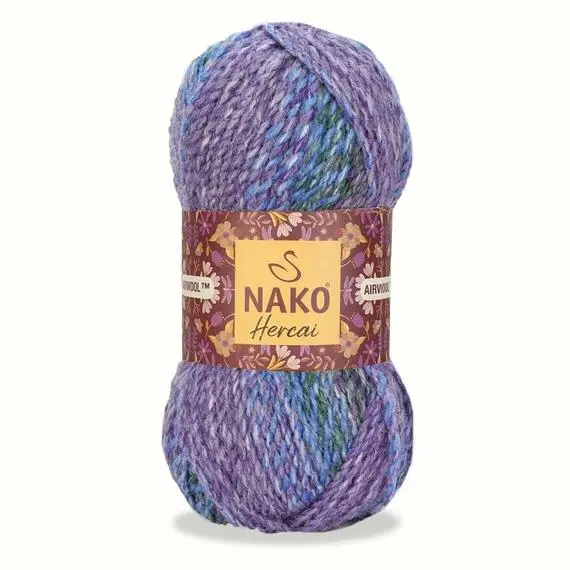 Nako Hercai - 7248 (аспарагус/сирень/бирюза), Цвет: 7248 (аспарагус/сирень/бирюза)