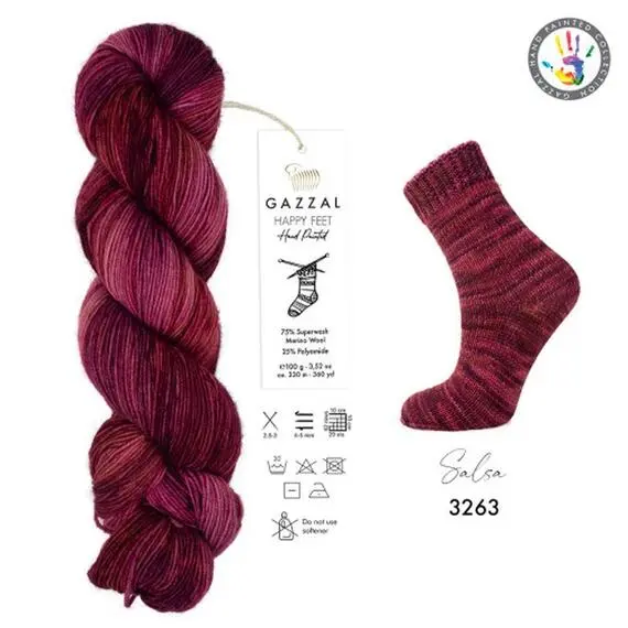 Gazzal Happy Feet - 3263 (розово-вишневый), Цвет: 3263 (розово-вишневый)