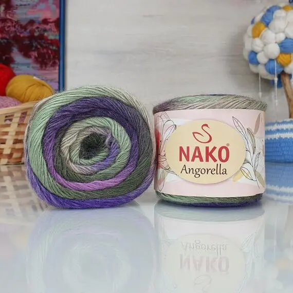 Nako Angorella - 87539 (фиол/зел), Цвет: 87539 (фиол/зел)