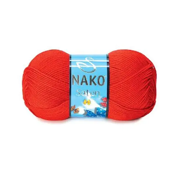 Nako Saten - 207 алый, Цвет: 207 алый