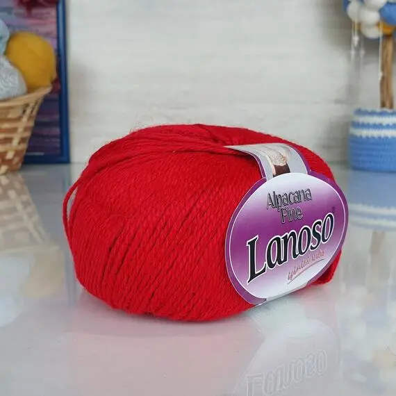 Lanoso Alpacana fine - 956 (алый), Цвет: 956 (алый)