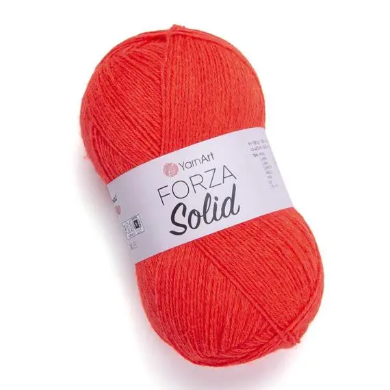 Yarnart Forza solid - 4644 (яр.оранжевый), Цвет: 4644 (яр.оранжевый)