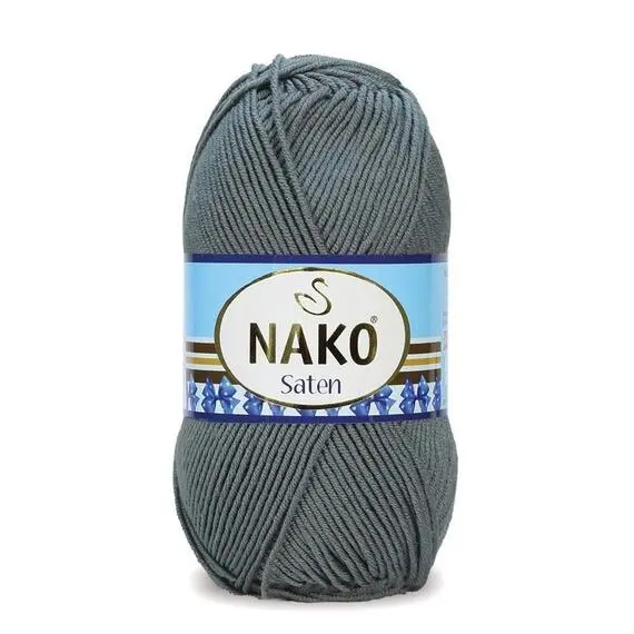 Nako Saten 100 - 1977 (серый), Цвет: 1977 (серый)