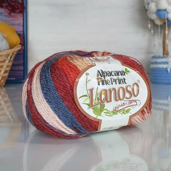 Lanoso Alpacana fine print - 809 (белый, Цвет: 809 (белый