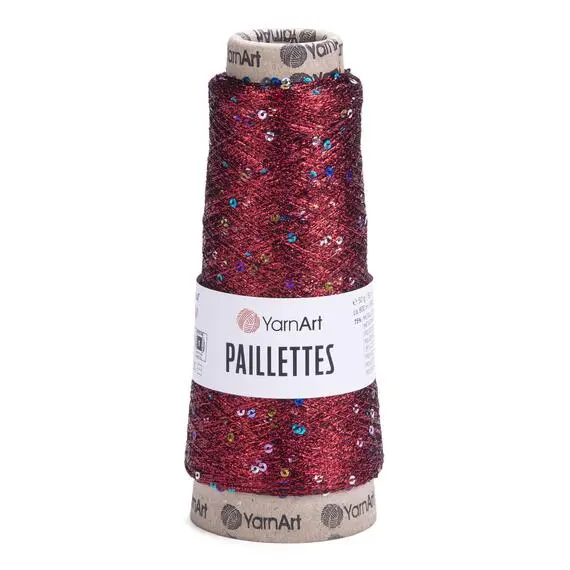 Yarnart Paillettes - 8006 (вишневый), Цвет: 8006 (вишневый)