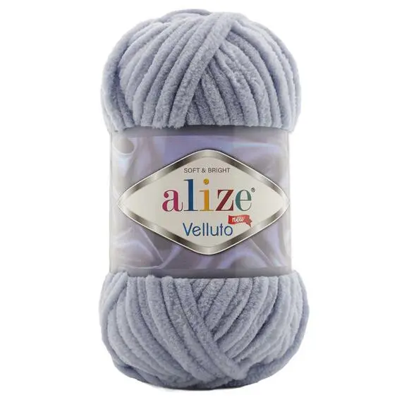Alize Velluto - 87 тем.серый, Цвет: 87 тем.серый