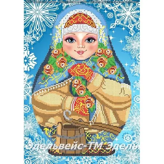 Вышивка бисером Эдельвейс - Творческая Мастерская Матрешка, 40х50 см.