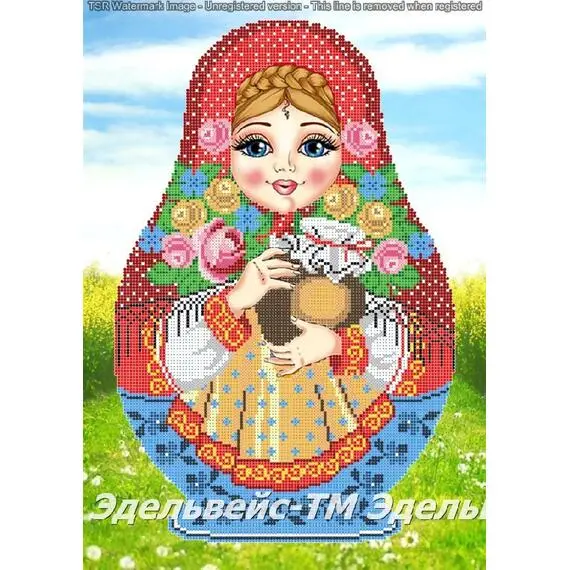 Вышивка бисером Эдельвейс - Творческая Мастерская Матрешка 2, 40х50 см.