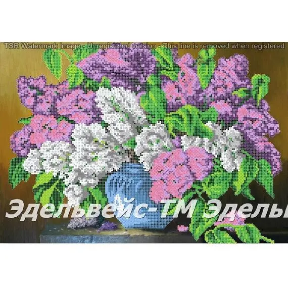 Вышивка бисером Эдельвейс - Творческая Мастерская Сирень, 40х50 см.