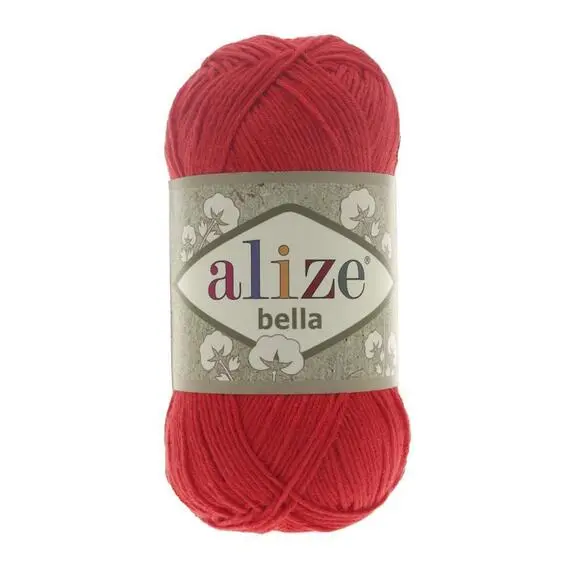 Alize Bella 100гр. - красный 56, Цвет: красный 56